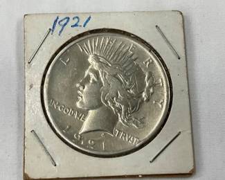1921 PEACE SILVER DOLLAR