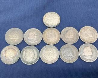 LOT 0F (10) COLUMBIAN 1/2'S