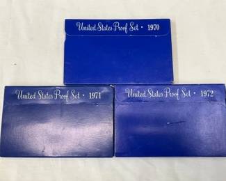 (3) US PROOF SETS 1970-72