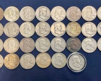 37 1948-63 SILVER FRANKLIN HALVES