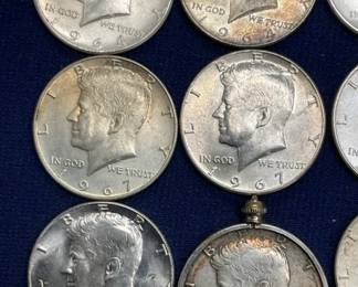 (8) 1965-69 40% KENNEDY HALVES