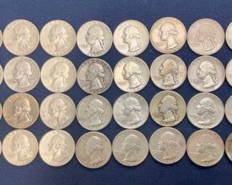 40- 1907-1964 SILVER QUARTERS