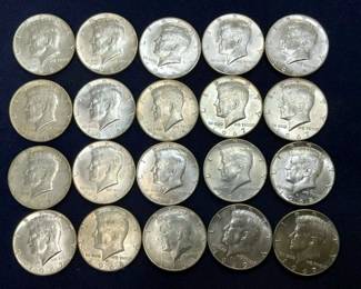 1965-69 40% SILVER KENNEDY HALVES