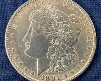 UNC 1881 MORGAN SILVER DOLLARS