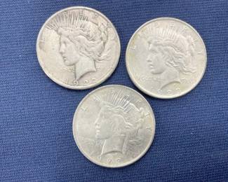 1922-S/(2) 1923 PEACE SILVER DOLLARS