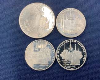 (4) SILVER OLYMPIC PROOF COINS