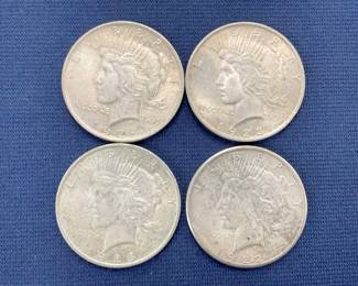 1922/1924/(2)1923 PEACE SILVER DOLLARS