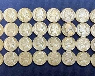 35% SILVER NICKELS 1942-45