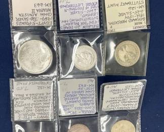 LOT OF (6) SILVER GERMANY/BRAZIL/EGYPT/