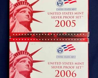 2005,2006 QUARTERS SILVER MINIT PROOFS