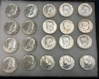 (20) 40% SILVER KENNEDY HALVES