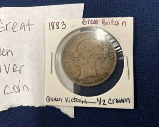 SILVER 1/2 CROWN COIN