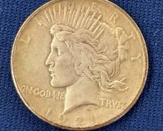 RARE 1921 PEACE SILVER DOLLAR