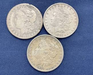 1879/(2) 1886-O MORGAN SILVER DOLLARS