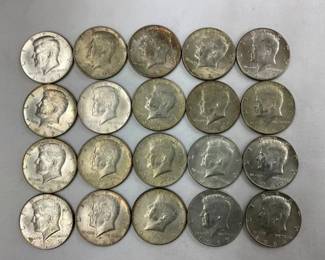 (20) 40% SILVER KENNEDY HALVES