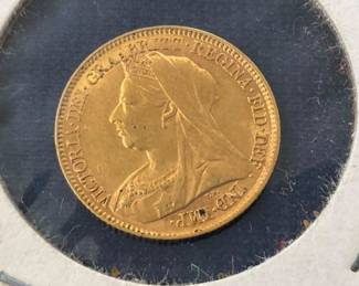 1896 FULL SOVEREIGN GOLD POUND