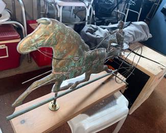 Weathervane Horse racing mounted