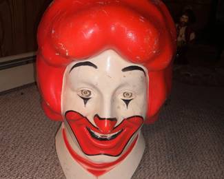Ronald McDonald 1970's Balloon Blower upper Inflator head 25”