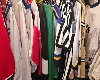 Tons of hockey jerseys
