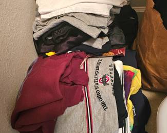 Tons of T-shirts & sweat shirts