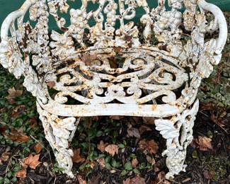 cast iron garden chair
