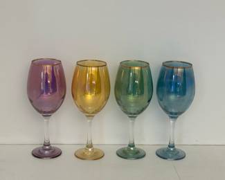 colorful wine glasses