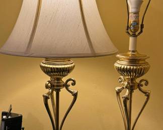 brass lamps