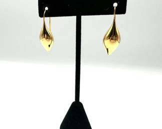 Michael Dawkins Sterling 925 Gold Tone Teardrop Earrings