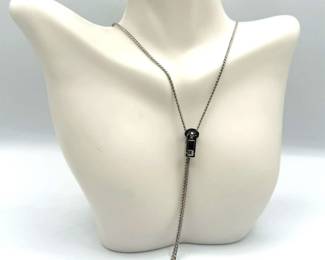Vintage Adjustable Zipper Pull Necklace