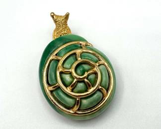 Vintage Kenneth Jay Lane Snail Brooch Pin