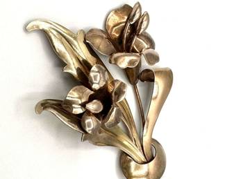 Vintage I2K GF over Sterling Brooch Pin