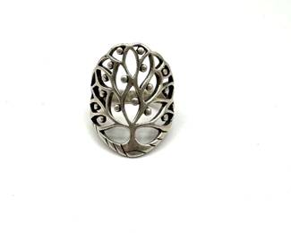 Vintage Sterling 925 Tree of Life Ring