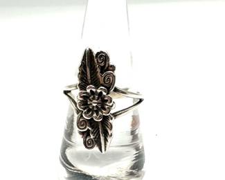 Vintage Sterling 925 Floral Ring