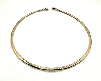 14K Yellow Gold Italian Omega Chain Necklace