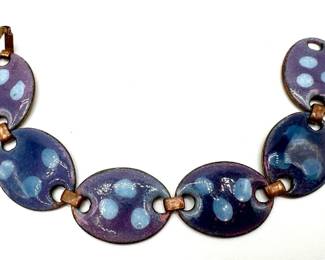 Vintage Enameled Cooper Bracelet