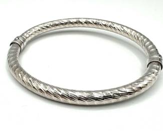 Italian Sterling 925 Hinged Milor Bangle Bracelet