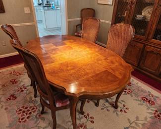 1 of 3 pictures - Henderson table with 6 chairs, 2 extensions and custom pad. In Great condition!