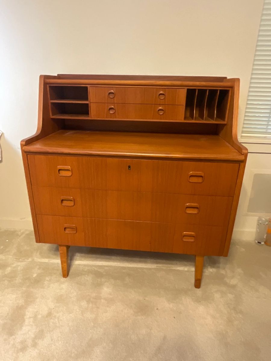 Mid Century Teak Secretary Desk