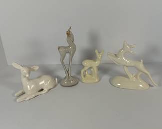 Porcelain Deer Figures