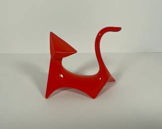 Mid Century Cubist Cat Figure