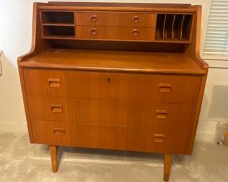 Mid Century Teak Secretary Desk