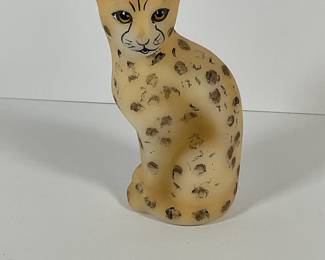 Fenton  - Signed Opal Satin Cat