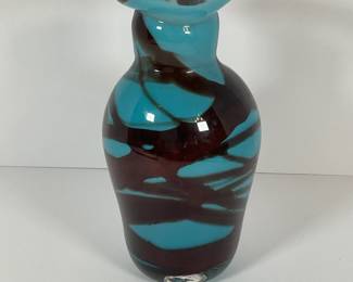 Art Glass Vase  Signed