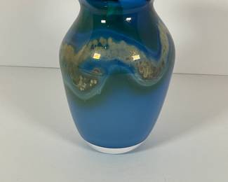 John Macpherson Signed art Glass Vase