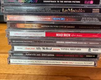 Group of CDs Including: motion picture soundtracks from Les Miserables and Hairspray