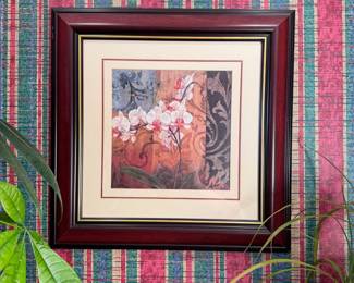 Orchid print in 18" frame