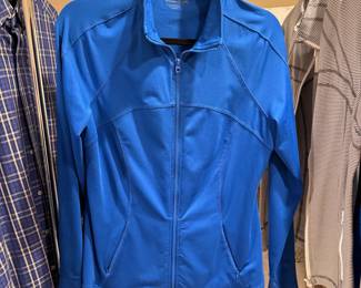 Exertek blue polyester/spandex jacket ladies' size medium