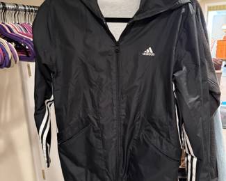 Adidas black windbreaker ladies' size medium