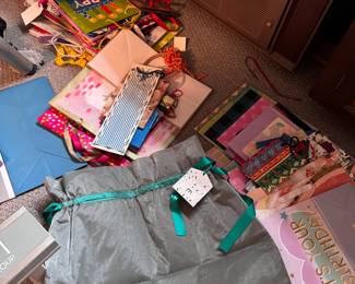 Gift Wrap Lot M large drawstring bag of gift bags