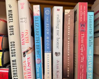 Group of books including The Nickel Boys by Colson Whitehead